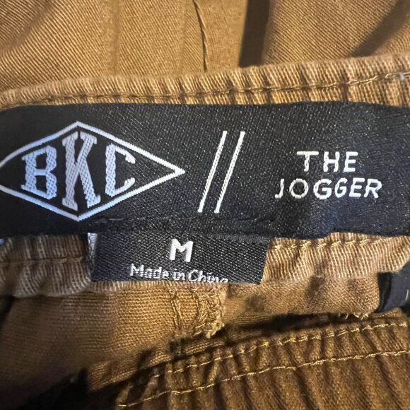 Brooklyn Cloth BKC Mens Joggers Size Medium Tappered Ankle Brown Pockets Drawstr - Picture 9 of 11
